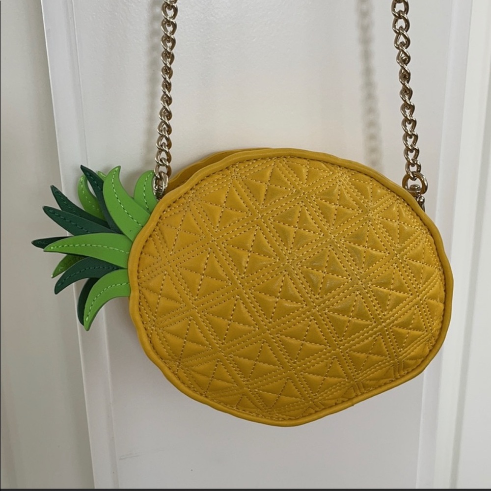 Kate Spade Wing It Pineapple🍍kitsch cruise Tropical Crossbody Beach Tiki 🦄RARE🦄 - Picture 3 of 7